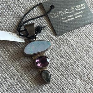 Charles Albert Fine Sterling Silver Unique Mineral & Gemstone Jewelry Charm NWT